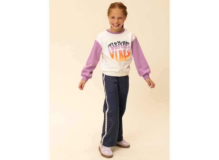 Little Lurex Sweat Pants Dark blue Meisjes Broek