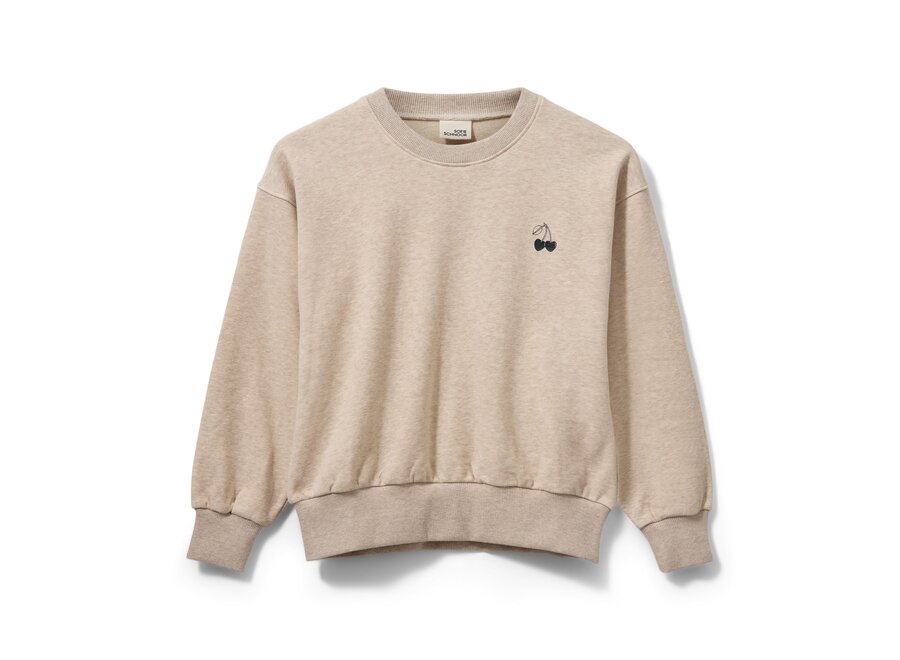 Elisy Sweatshirt  Beige Melange Meisjes Sweater