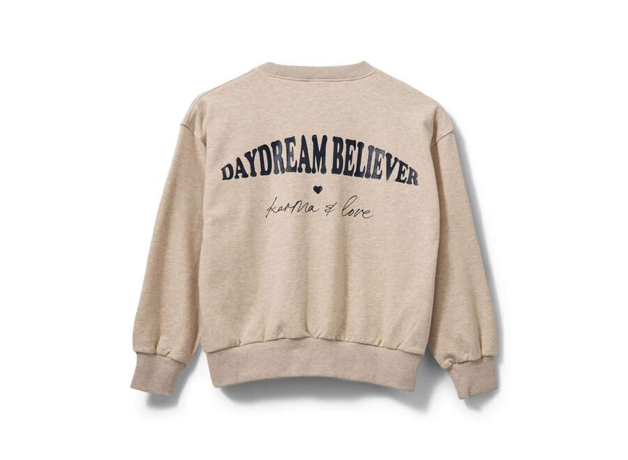 Elisy Sweatshirt  Beige Melange Meisjes Sweater