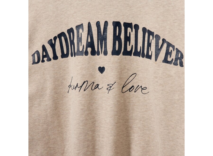 Elisy Sweatshirt  Beige Melange Meisjes Sweater