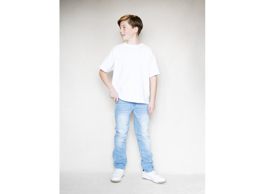 2560 Wide Straight Blue Jeans  Light Denim Blue Jongens Jeans