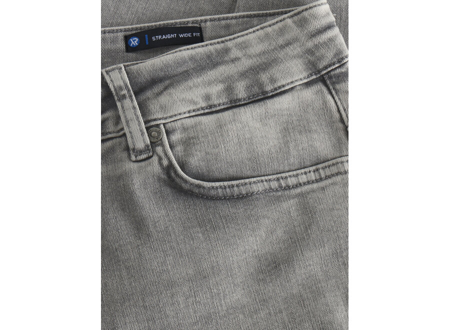 2615 Straght Wide Fit Jeans Used Grey Denim Jongens Jeans