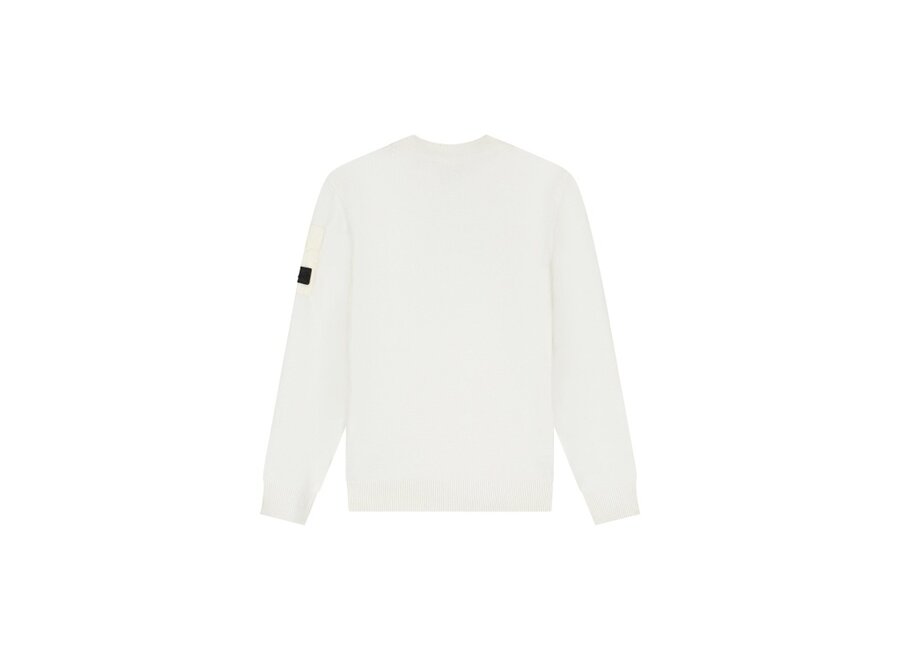 Malelions Junior Knitted Pocket Sweater  Off- White Jongens Trui