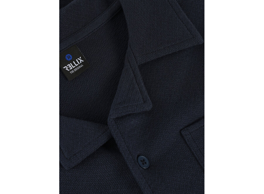 Shirt Shortsleeve Structure  Dark Navy Jongens T-shirt