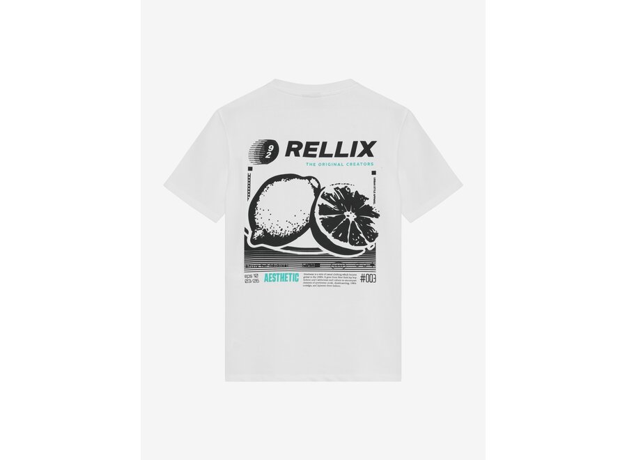 Oversized T-Shirt Rellix Print White Jongens T-shirt