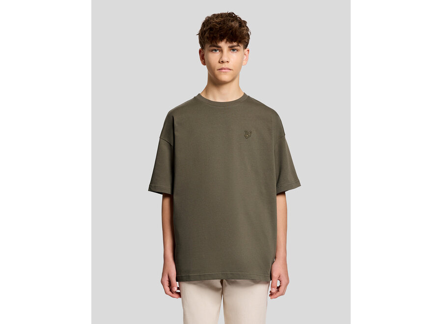 Heavy Weight Relaxed T-shirt  Khaki Ash Jongens T-shirt
