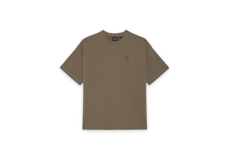 Heavy Weight Relaxed T-shirt Khaki Ash Jongens T-shirt
