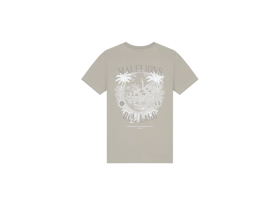 Malelions Junior Relaxed Lago T-Shirt  Olive Green Jongens T-shirt