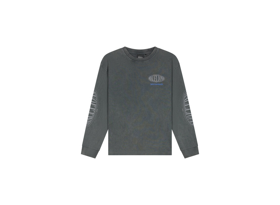 Malelions Junior Relaxed Lifestyle Longsleeve T-Shirt  Acid Wash Jongens Longsleeve