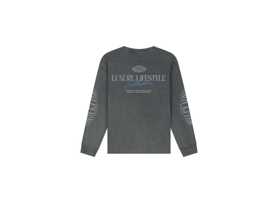 Malelions Junior Relaxed Lifestyle Longsleeve T-Shirt  Acid Wash Jongens Longsleeve