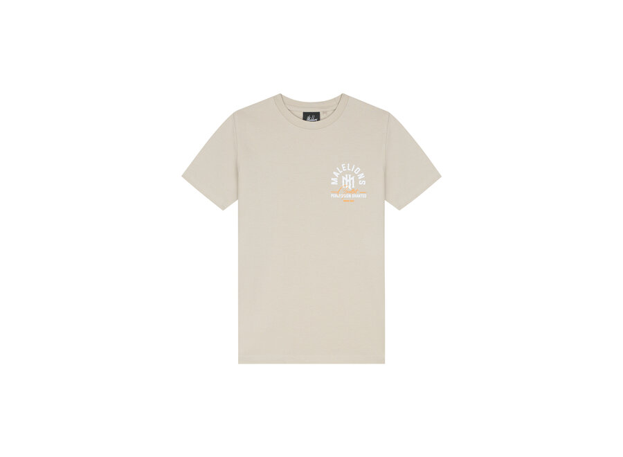 Malelions Junior Icon T-Shirt  Beige Jongens T-shirt
