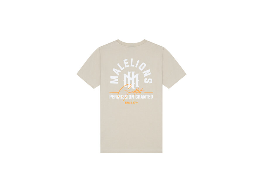 Malelions Junior Icon T-Shirt  Beige Jongens T-shirt