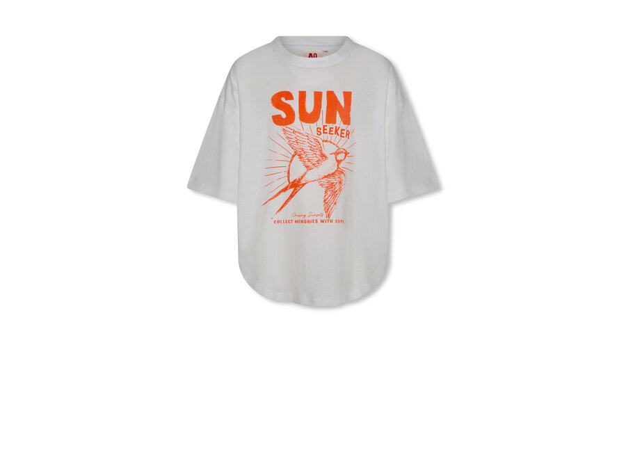 true t-shirt bird   - white Meisjes T-shirt