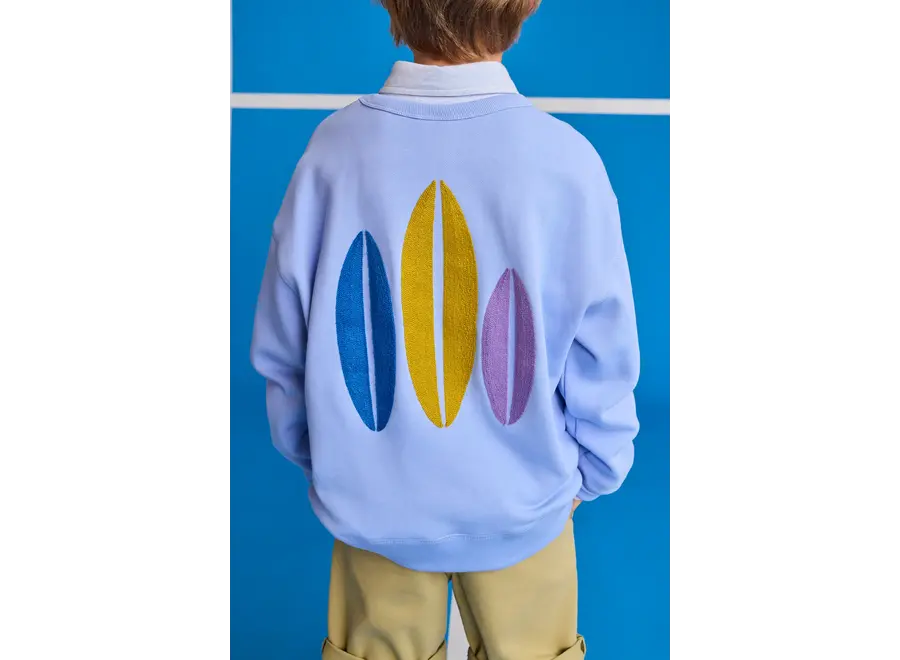 oscar sweater three SW   - vista blue Jongens Trui