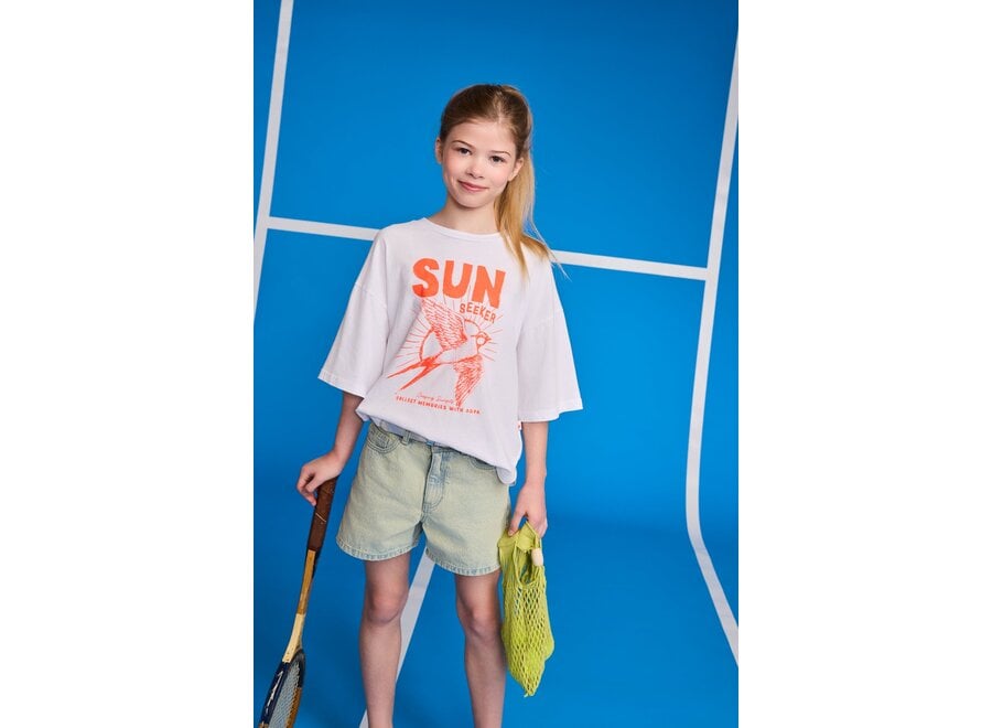 true t-shirt bird   - white Meisjes T-shirt