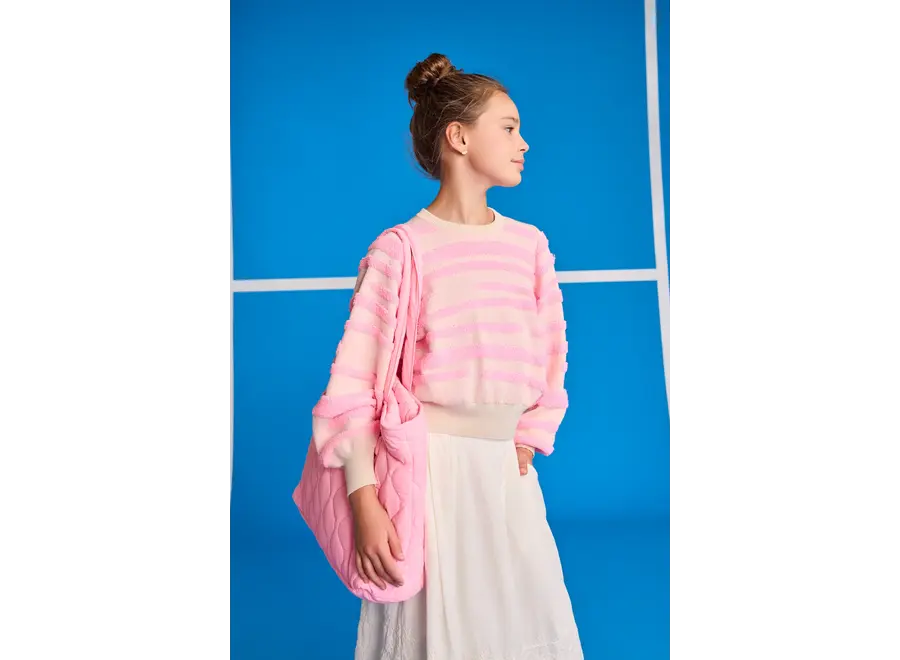 jess c-neck degrade   - fluo pink Meisjes Trui