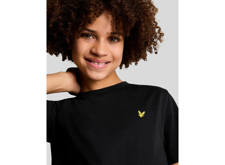 Plain T-shirt Jet Black Jongens T-shirt