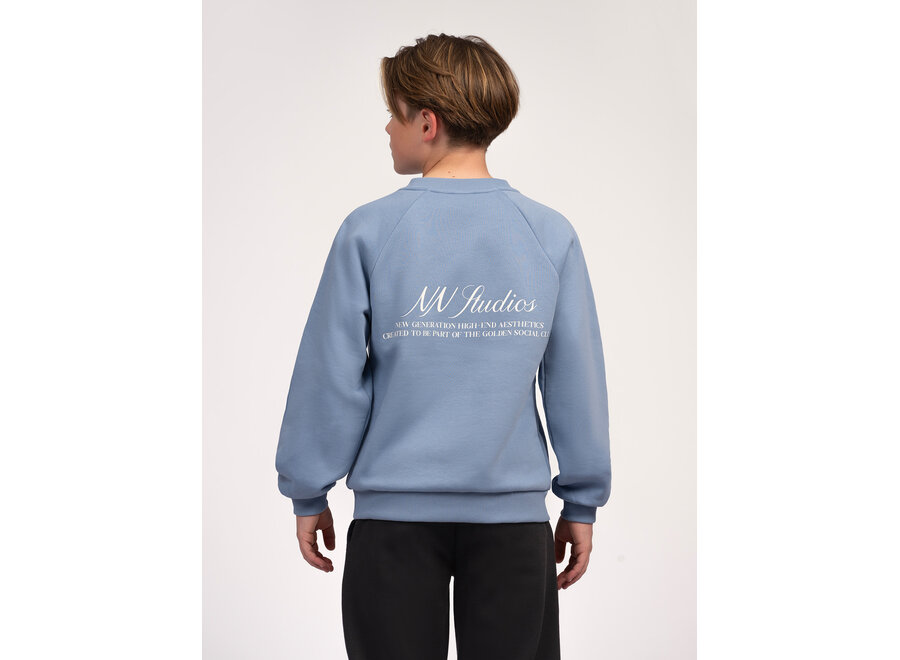 Phoenix Oversized Sweatshirt  Steel Blue  Jongens Trui