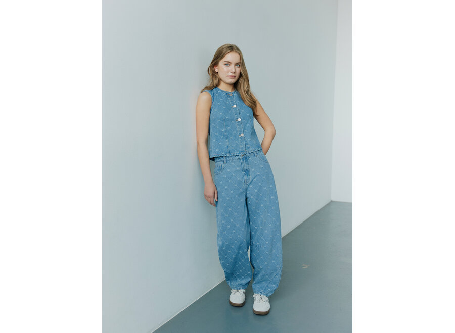 CarlaSY Vest  Denim blue Meisjes Vest