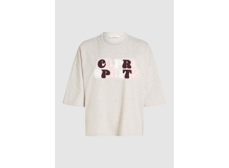 Girls Rane Top  Beige Melange Meisjes Top