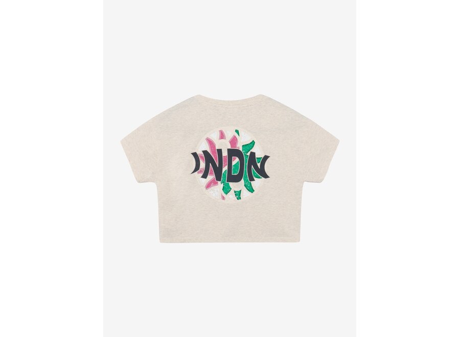 T-shirt Cropped Back Artwork  Sand Meisjes  T-shirt