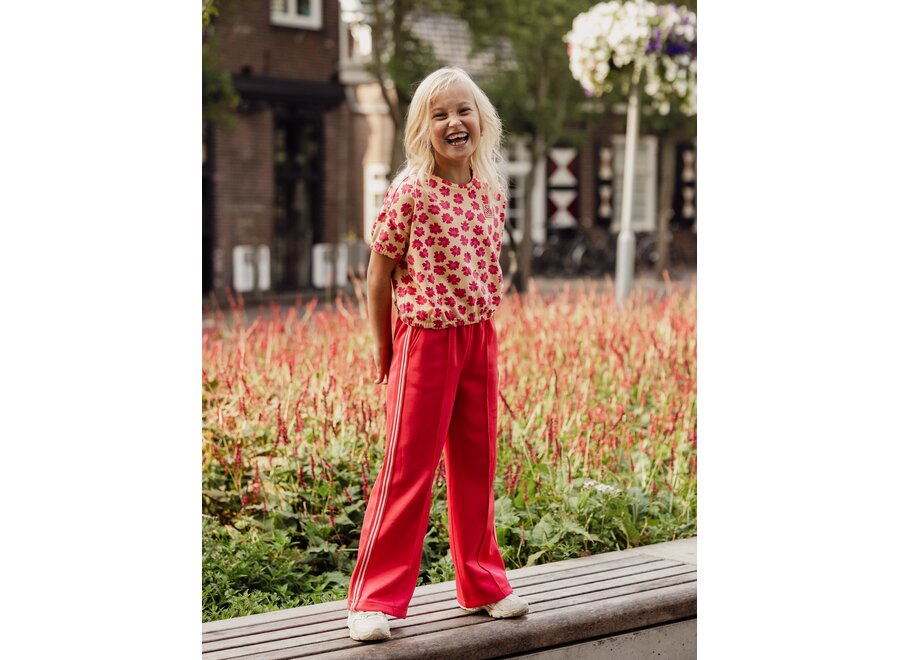 Little Sporty Sweat Pants Poppy Red Meisjes Broek