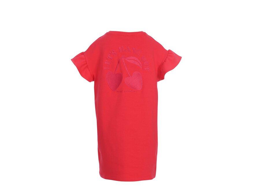 Little Sweat Dress Poppy Red Meisjes Jurkje