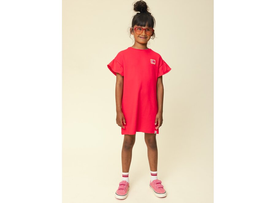 Little Sweat Dress Poppy Red Meisjes Jurkje