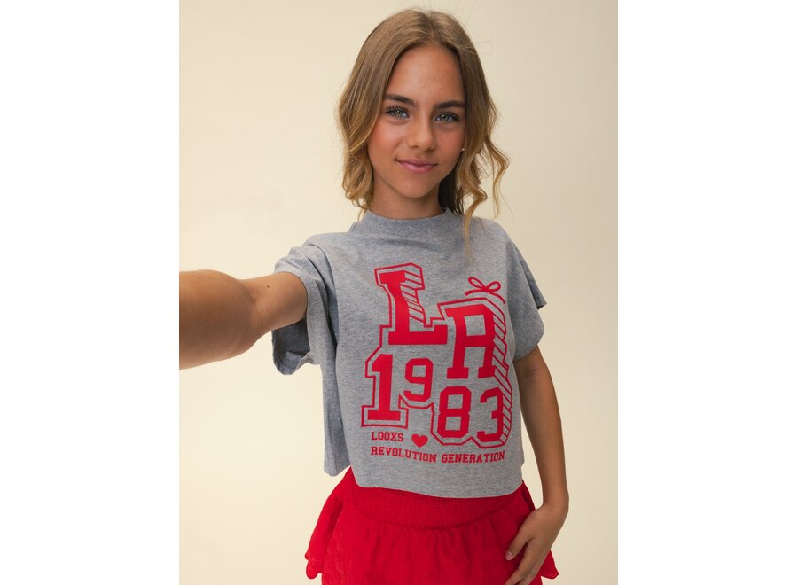 T-shirt  Grey melee Meisjes