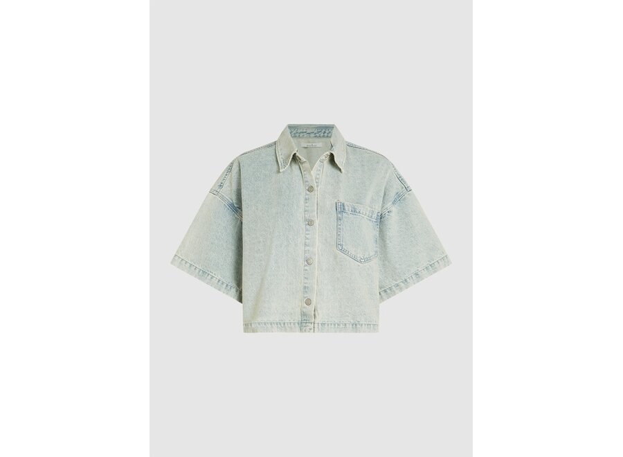 Girls Denver Blouse  Carribean Blue Wash Meisjes Blouse