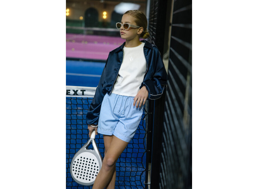 Merline Poplin Co  - Poplin Blue Meisjes korte Broek