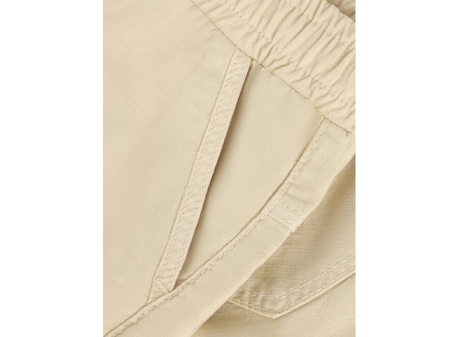 Loose Cotton Linen Short  Sand Jongens Korte Broek