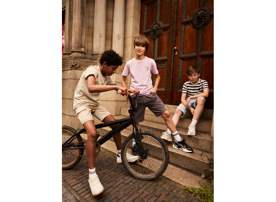 T-Shirt Chest and Backprint  Purple Jongens T-shirt