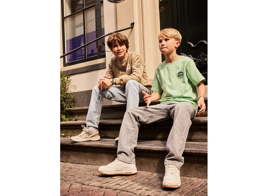 2652 Wide Loose Grey Jeans  Grey Jongens Jeans