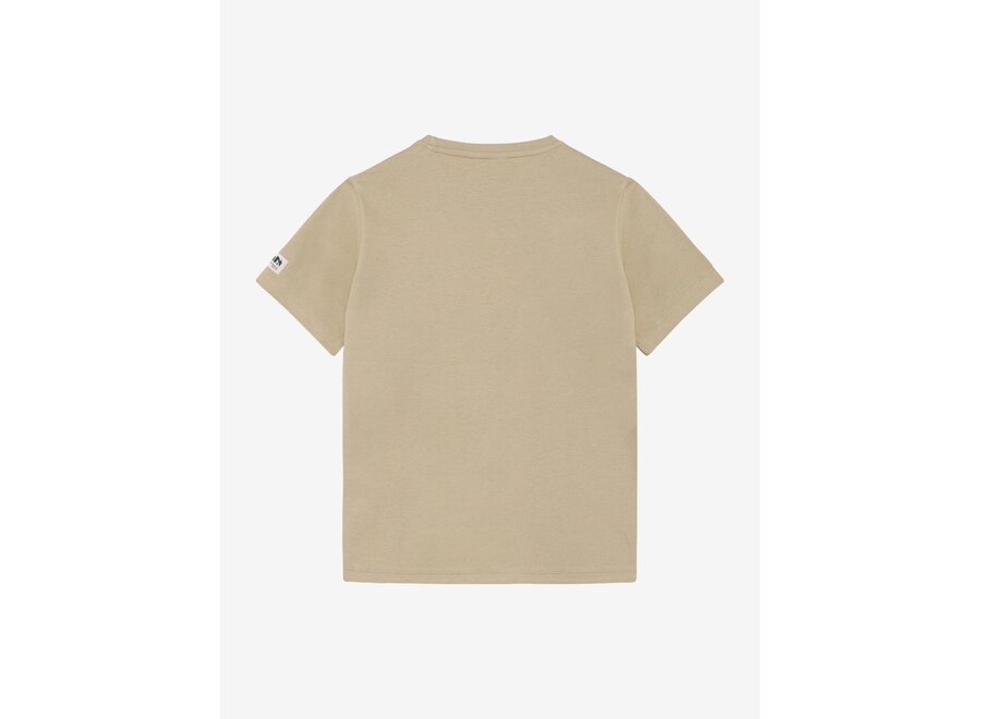 Loose Fit T-Shirt Structure  Sand Jongens T-shirt