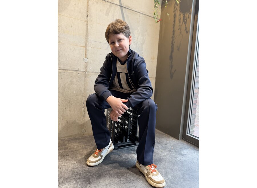 Ballier Crew Track Jacket KIDS Dark Navy Jongens Jas