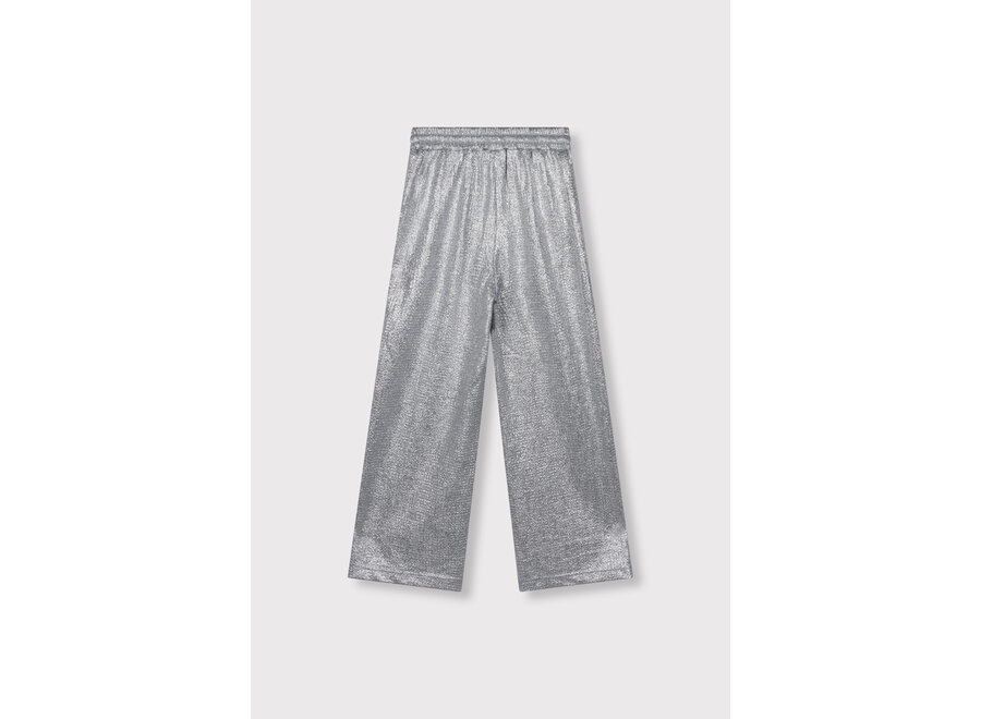Kids Knitted Wide Leg Pants  Silver Meisjes Broek