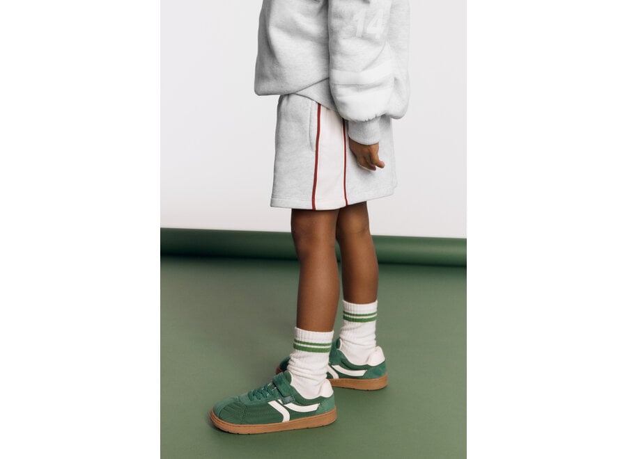 Kids Knitted Sweat Shorts  Super Light Grey Melange Unisex Short