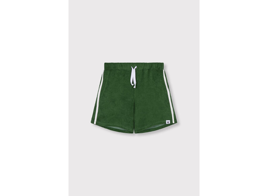 Kids Knitted Terry Shorts  Green Unisex Short