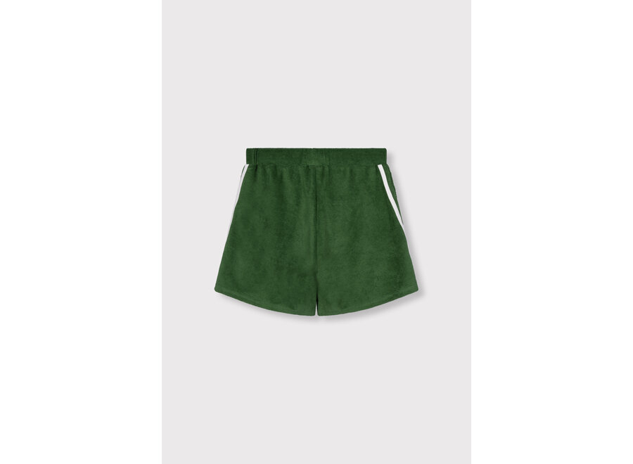 Kids Knitted Terry Shorts  Green Unisex Short