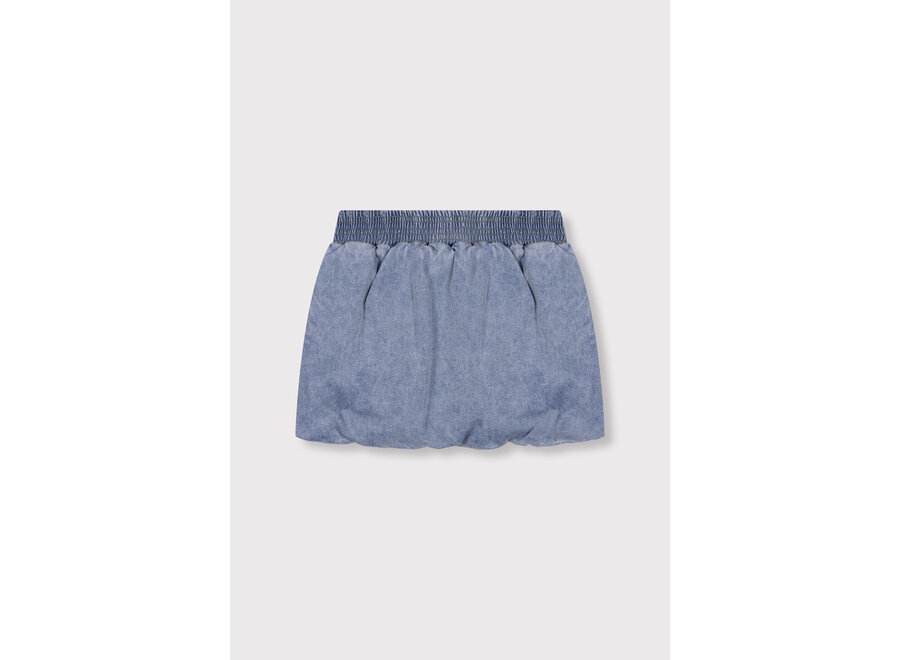 Kids Woven Denim Balloon Skirt  Light Blue Denim Meisjes Rok