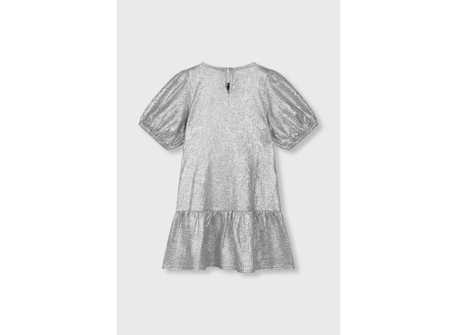 Kids Knitted Structured Dress  Silver Meisjes Jurk