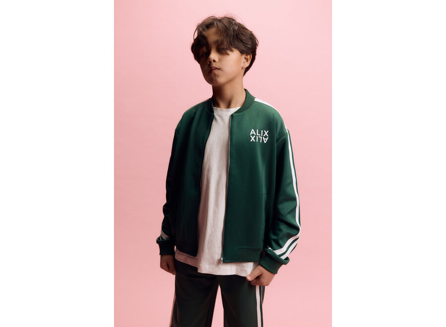 Kids Knitted Training Cardigan  Green Unisex Vest