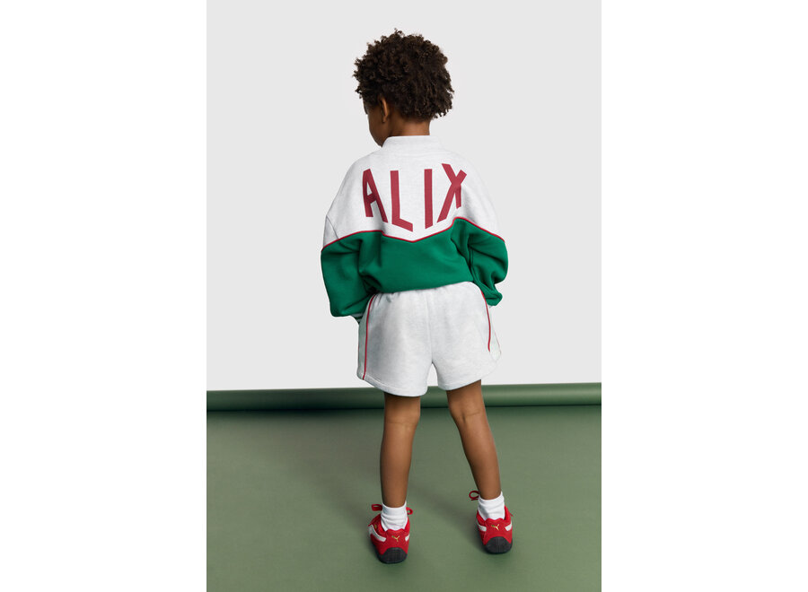 Kids Knitted Sporty Jacket  Green Unisex Jasje