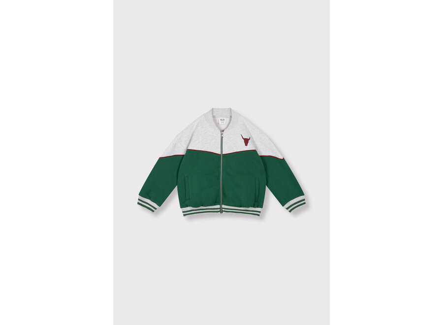 Kids Knitted Sporty Jacket  Green Unisex Jasje