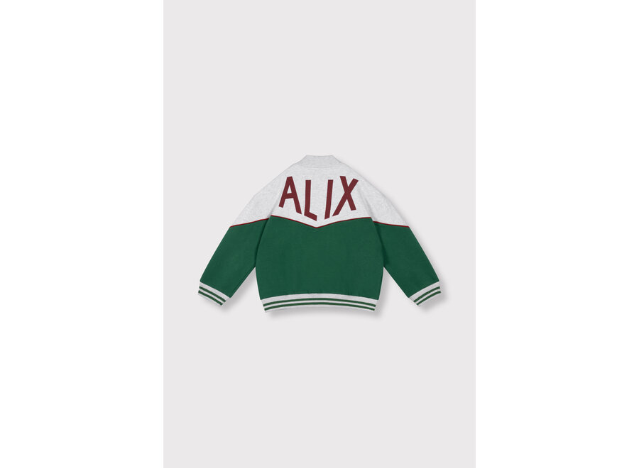 Kids Knitted Sporty Jacket  Green Unisex Jasje