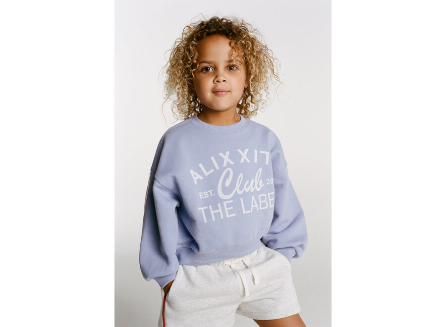 Kids Knitted Alix Club Print Sweater  Lilac Meisjes Trui