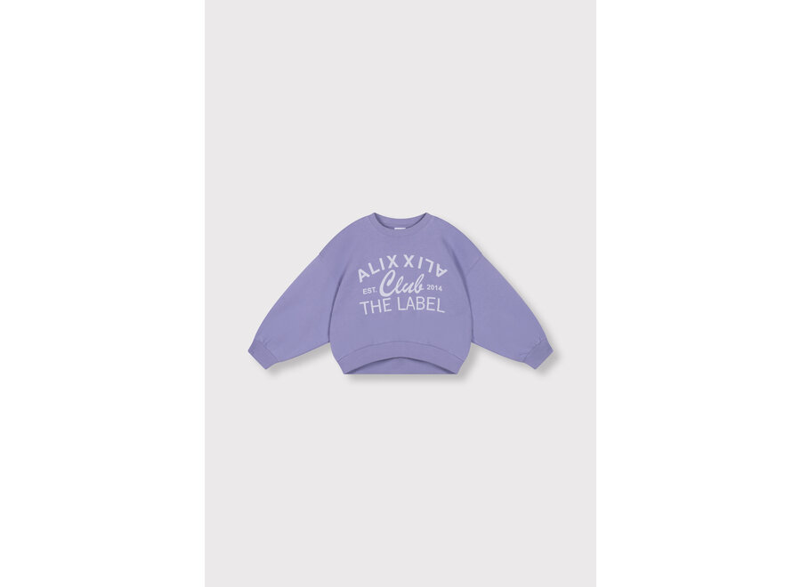 Kids Knitted Alix Club Print Sweater  Lilac Meisjes Trui