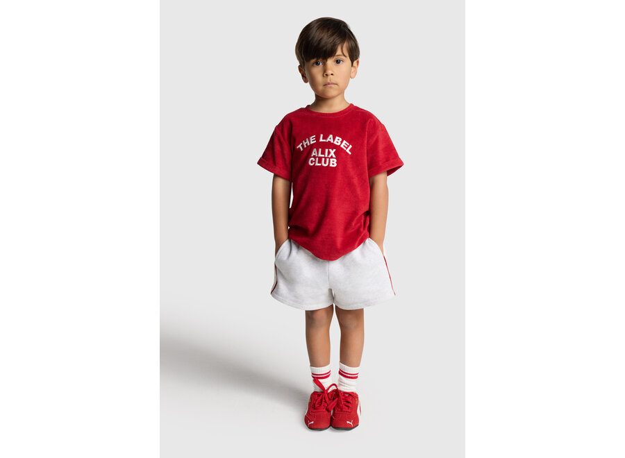 Kids Knitted Terry T-Shirt  Cerise Unisex T-shirt