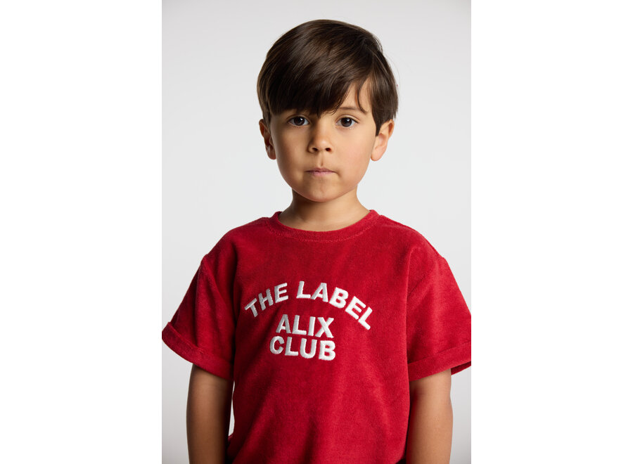 Kids Knitted Terry T-Shirt 62603874490 511 Cerise Unisex T-shirt